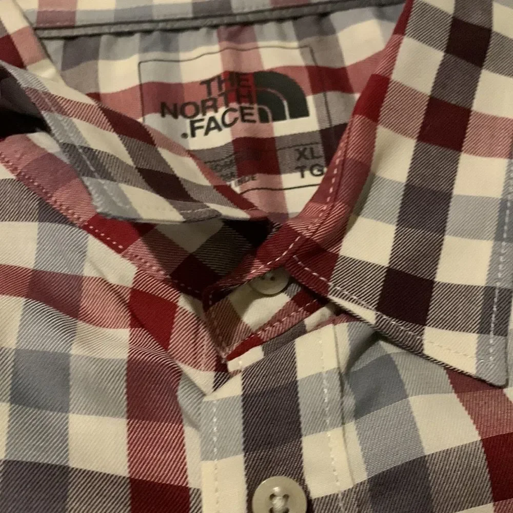The North Face check button down.